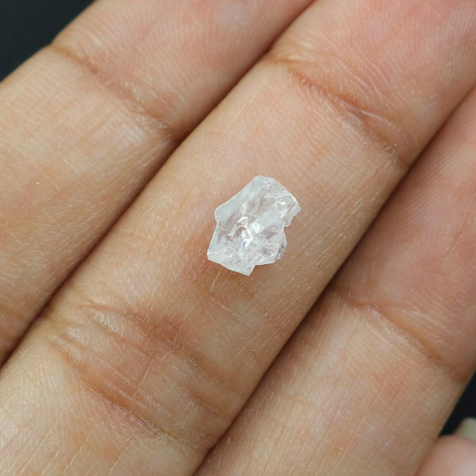 0.79 CT Natural Loose Rough Shape Diamond White - F Rough Cut Diamond 7.85 MM Natural Diamond White Color Irregular Cut Rough Diamond QN503