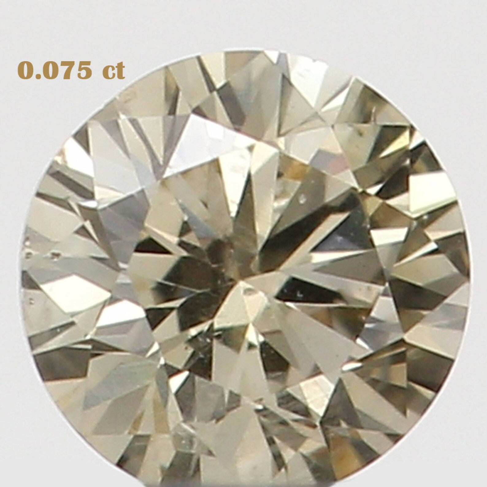 0.075 Ct Natural Loose Diamond Round Brown Color SI2 Clarity 2.70 MM N7507