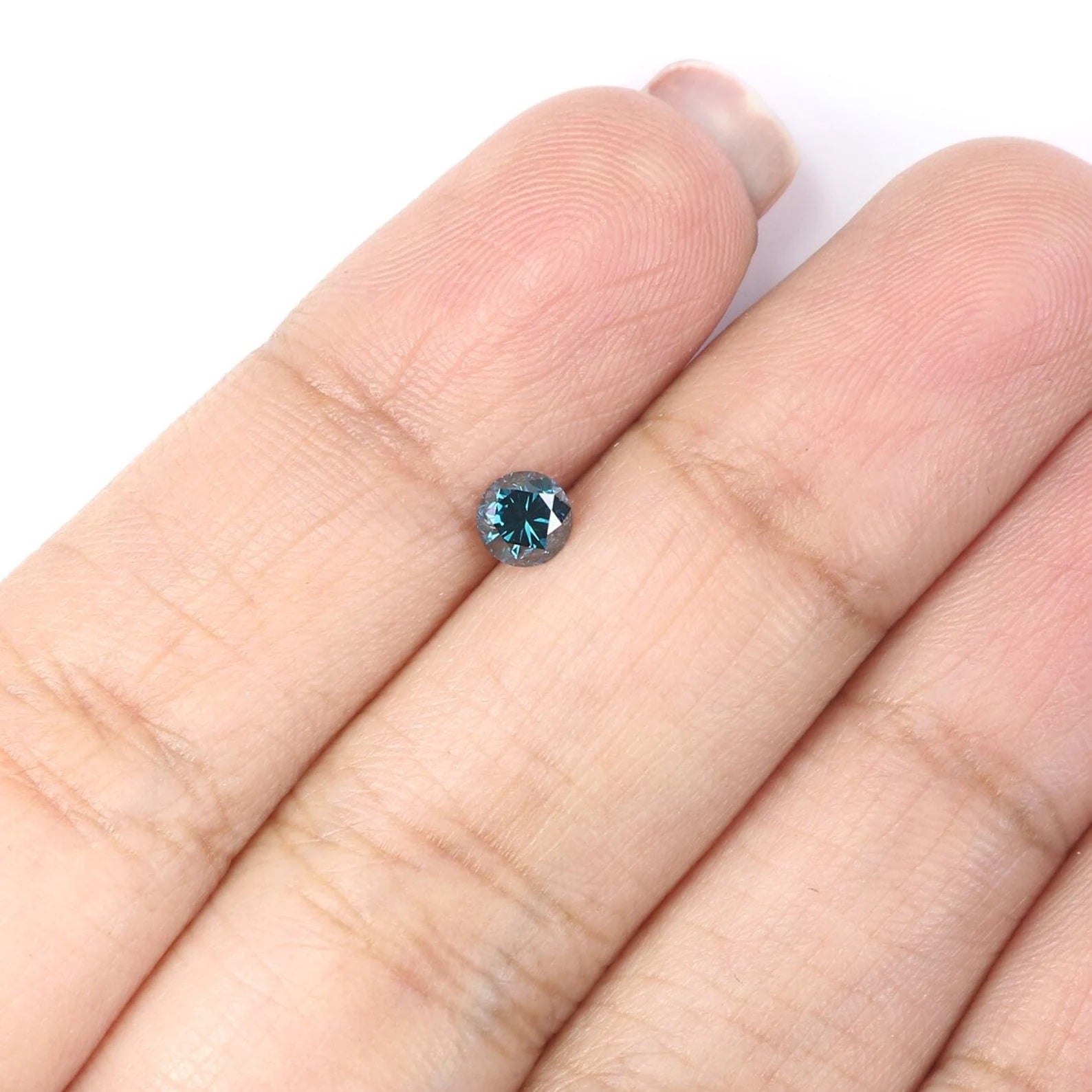0.34 CT Natural Loose Round Shape Diamond Blue Color Round Diamond 4.25 MM Natural Diamond Blue Color Round Brilliant Cut Diamond NQ1411