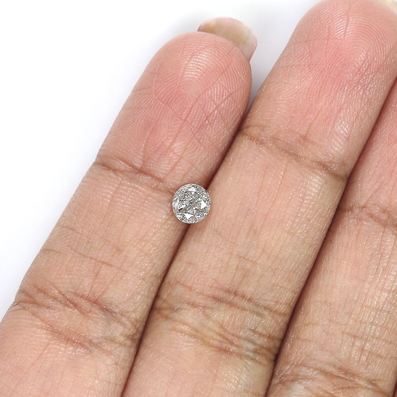 0.52 CT Natural Loose Round Shape Diamond Salt And Pepper Round Diamond 4.80 MM Natural Diamond Grey Color Round Brilliant Cut Diamond NQ805