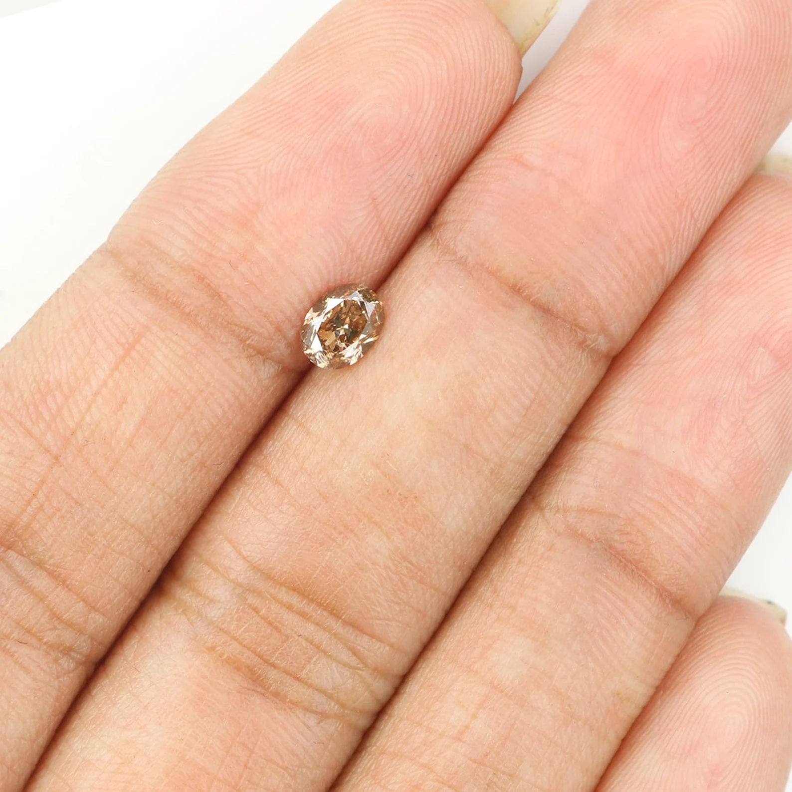 0.40 Ct Natural Loose Oval Diamond Brown Oval Cut Diamond 5.25 MM Natural Loose Diamond Oval Brilliant Cut Diamond Oval Shape Diamond N1327