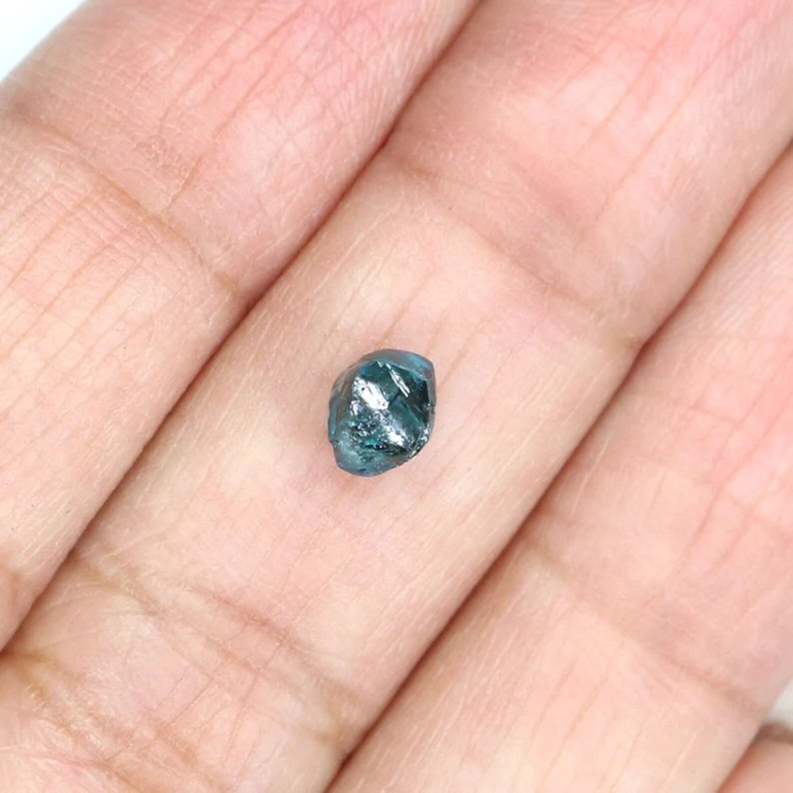 0.84 CT Natural Loose Rough Shape Diamond Blue Color Irregular Cut Diamond 5.55 MM Natural Diamond Blue Color Rough Shape Diamond NQ2037