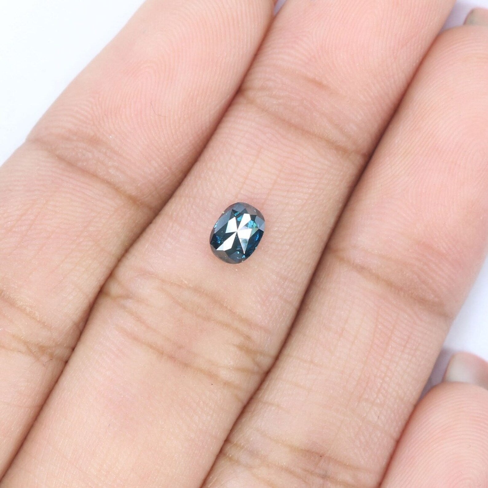0.39 CT Natural Loose Oval Shape Diamond Blue Color Oval Cut Diamond 5.20 MM Natural Loose Diamond Oval Shape Rose Cut Diamond NQ9387