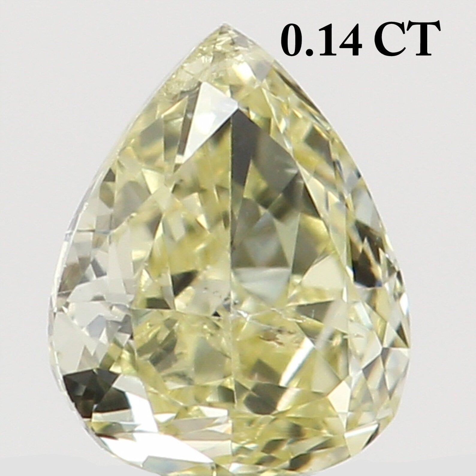 0.14 Ct Natural Loose Pear Shape Diamond Yellow Color Pear Cut Diamond 3.70 MM Natural Loose Diamond Pear Brilliant Cut Diamond N8097