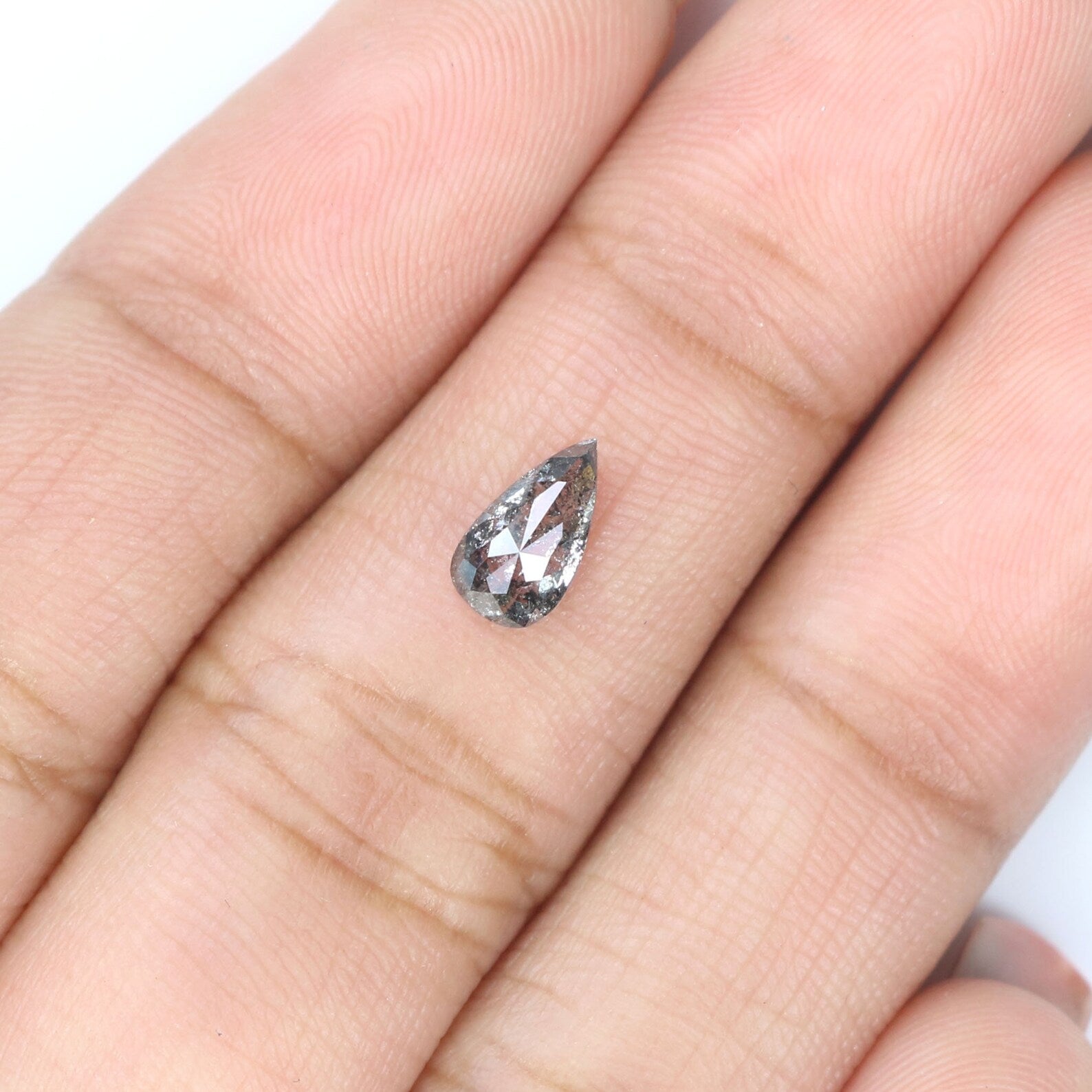0.57 CT Natural Loose Pear Shape Diamond Salt And Paper Pear Cut Diamond 7.25 MM Natural Loose Diamond Pear Shape Rose Cut Diamond NQ2029