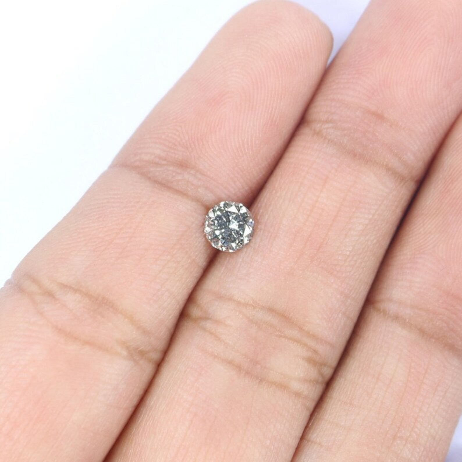 0.45 CT Natural Loose Round Shape Diamond Salt And Pepper Round Diamond 4.60 MM Natural Black Grey Color Round Brilliant Cut Diamond NQ2175