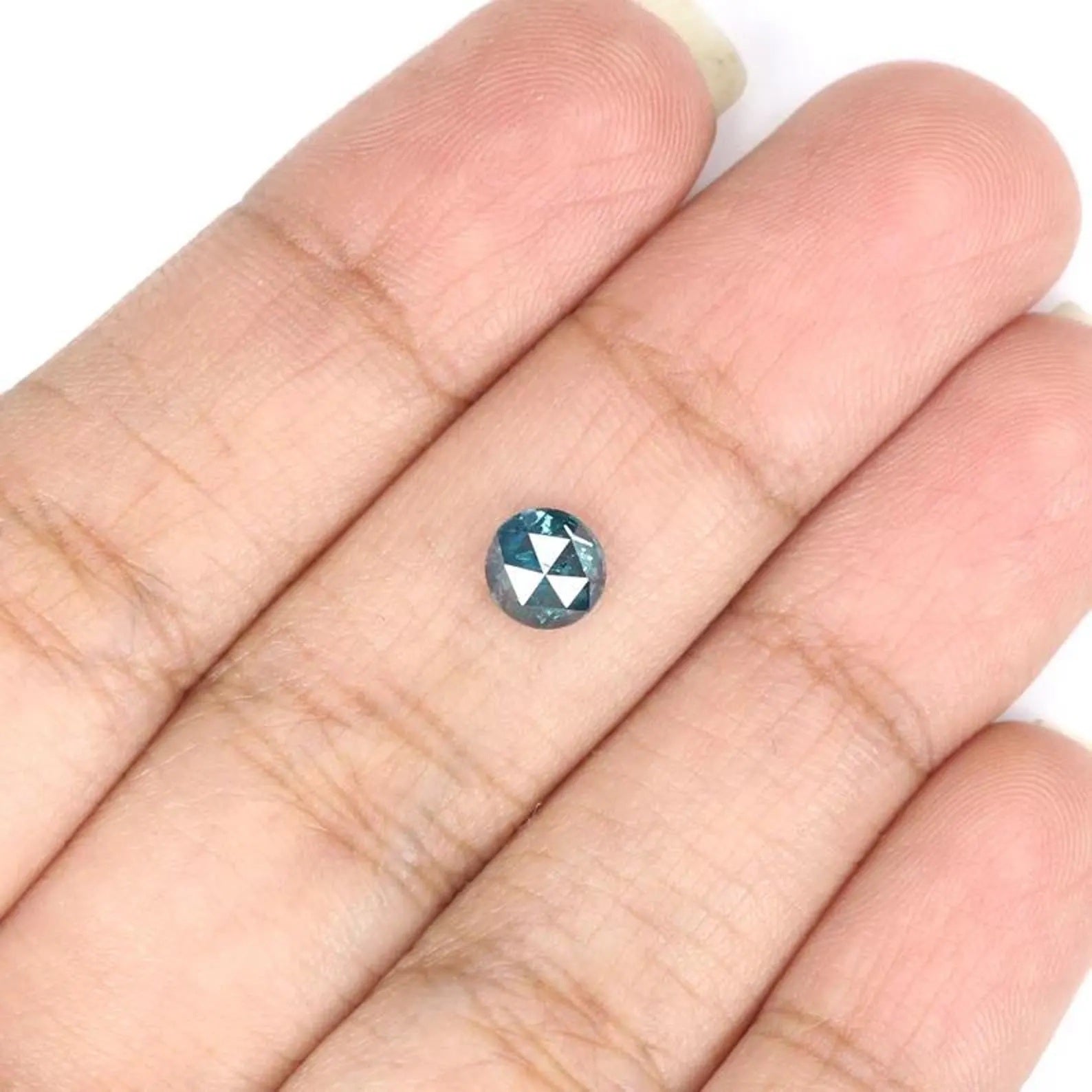 0.69 CT Natural Loose Round Shape Diamond Blue Color Round Diamond 5.60 MM Natural Loose Diamond Blue Color Round Rose Cut Diamond NQ475
