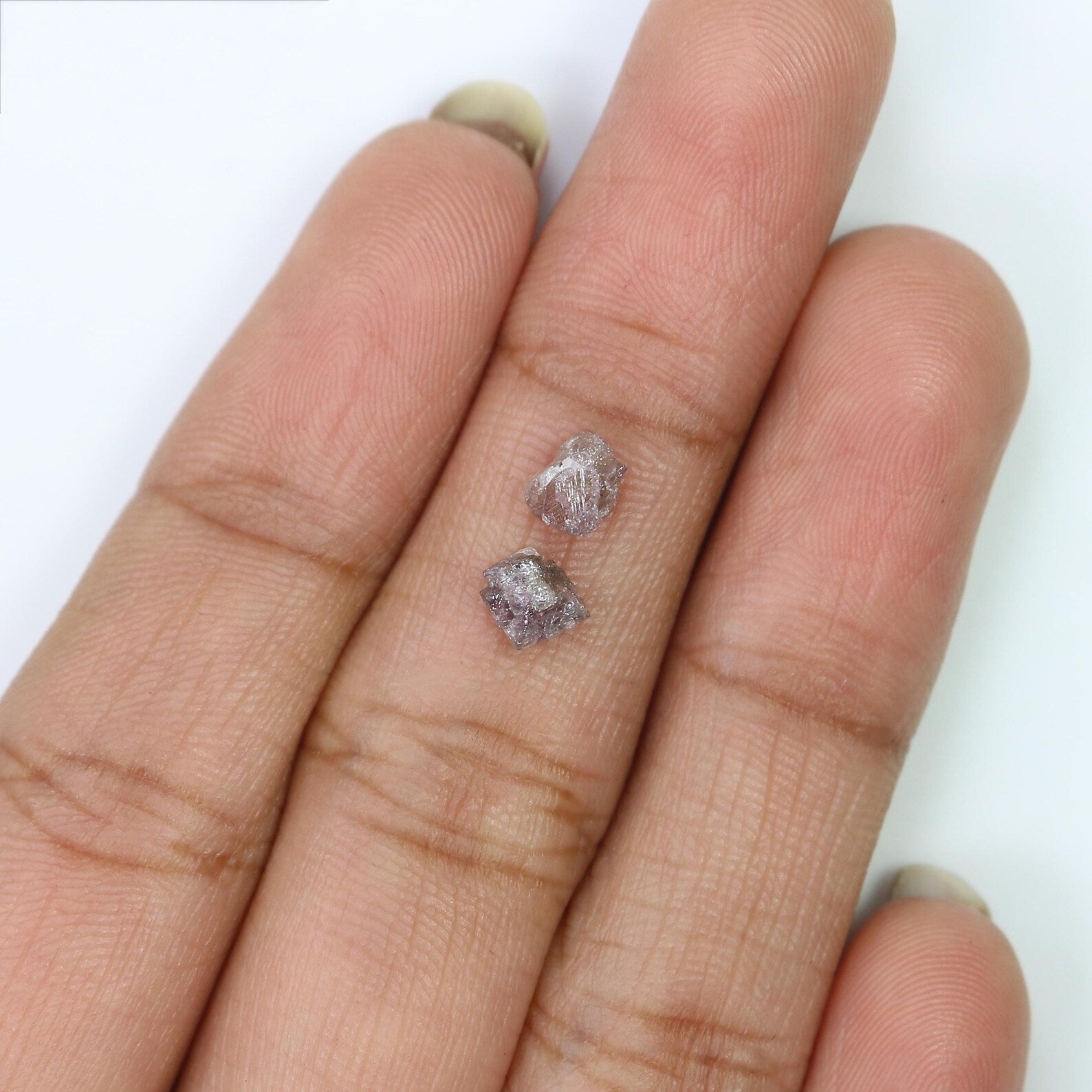0.94 CT Natural Loose Rough Shape Diamond Pink Color Irregular Diamond 5.35 MM Natural Loose Diamond Pink Color Rough Cut Diamond NQ2527