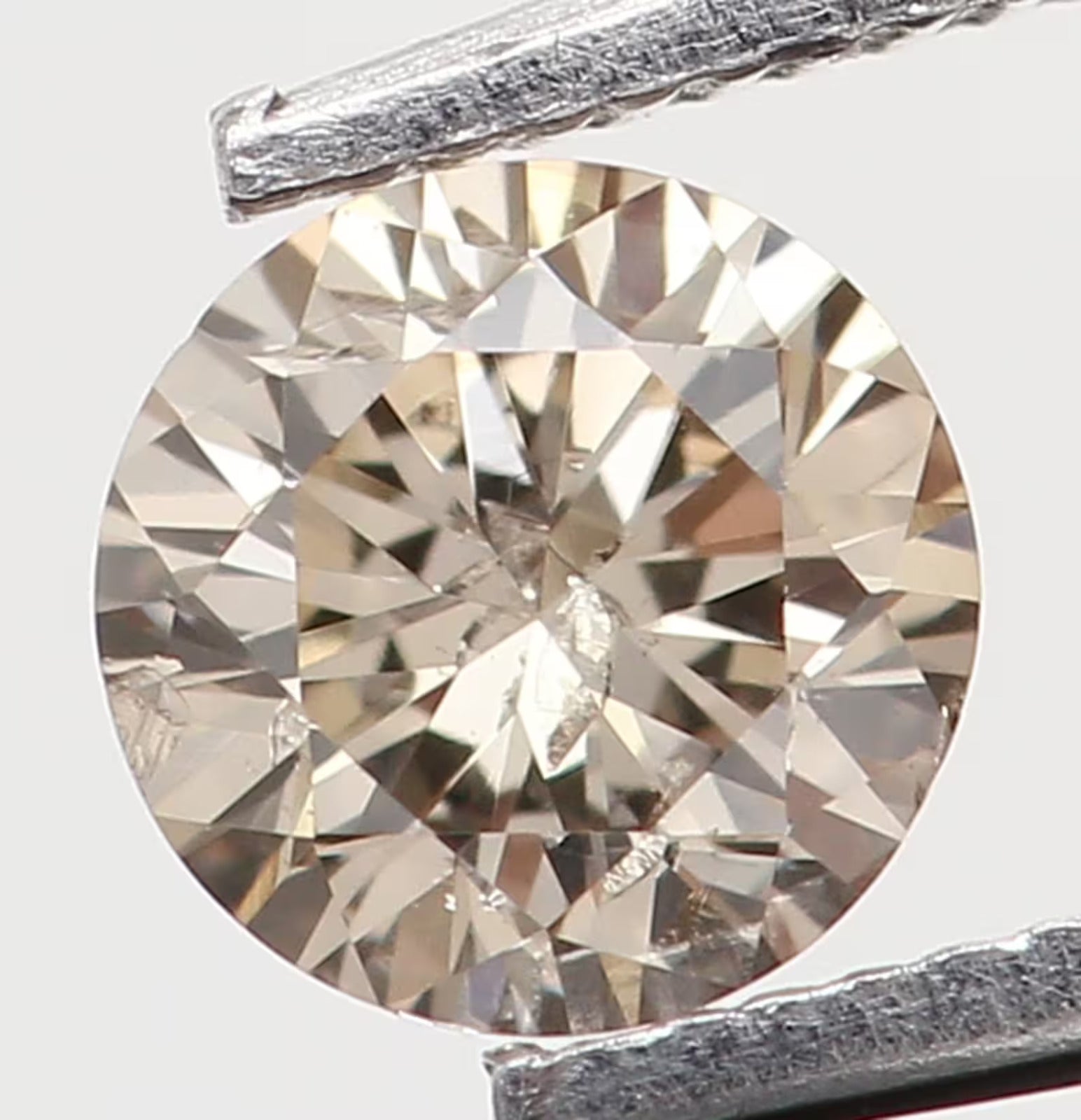 0.14 Ct Natural Loose Diamond Round Brown Color I1 Clarity 3.20 MM N7278