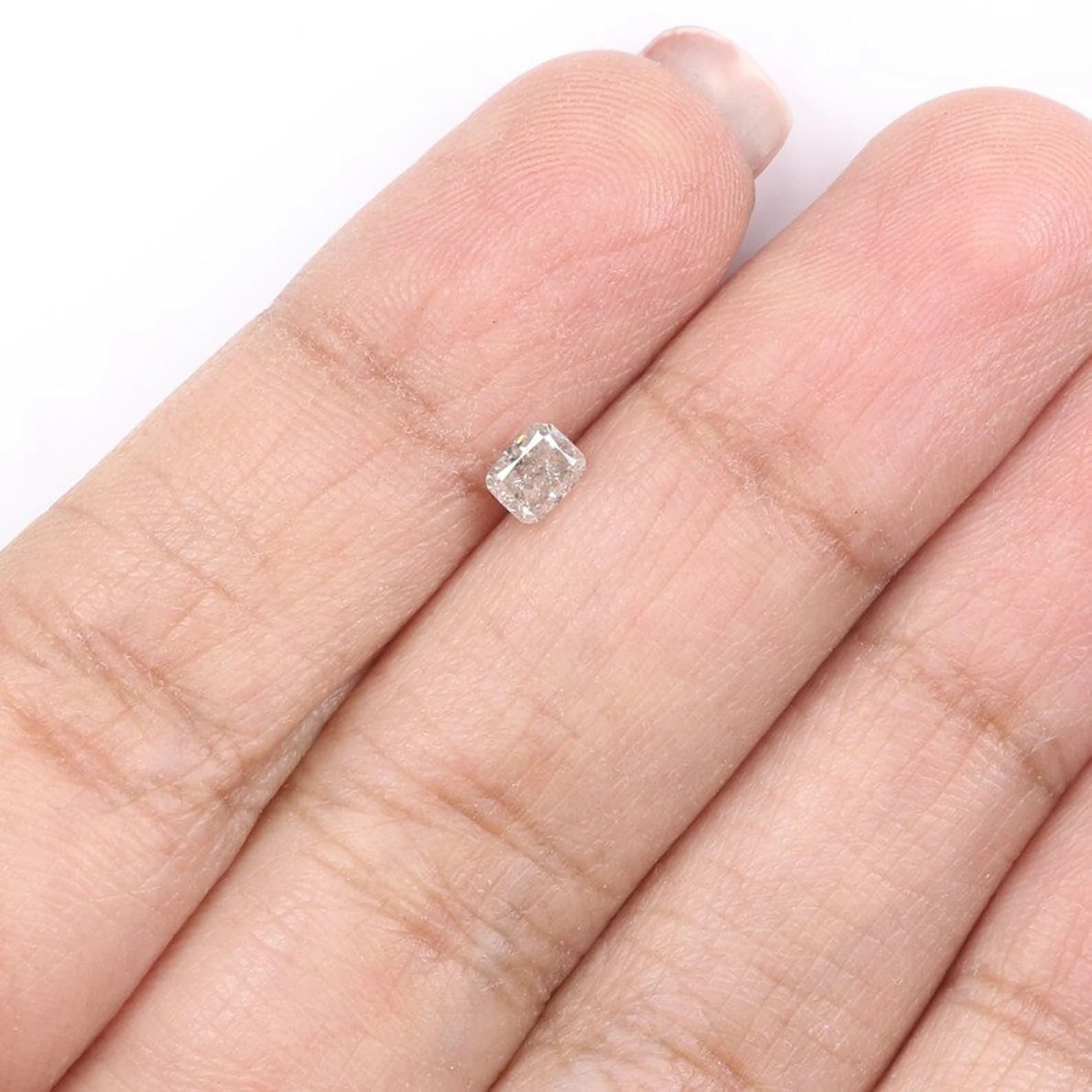0.36 CT Natural Loose Cushion Shape Diamond Yellow Color Cushion Cut Diamond 4.60 MM Natural Grey Color Cushion Brilliant Cut Diamond QN8711
