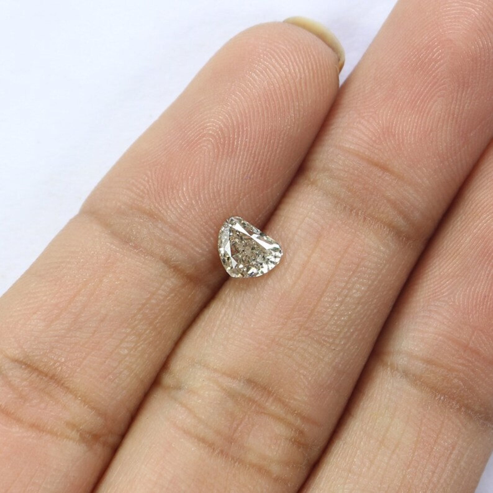 0.51 CT Natural Loose Heart Shape Diamond Yellow Grey Color Heart Diamond 4.30 MM Natural Loose Diamond Heart Brilliant Cut Diamond NQ7492