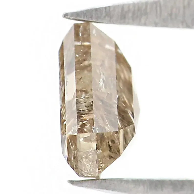 0.51 CT Natural Loose Antique Shape Diamond Brown Color Shield Diamond 6.75 MM Natural Loose Diamond Brown Antique Rose Cut Diamond NQ7009