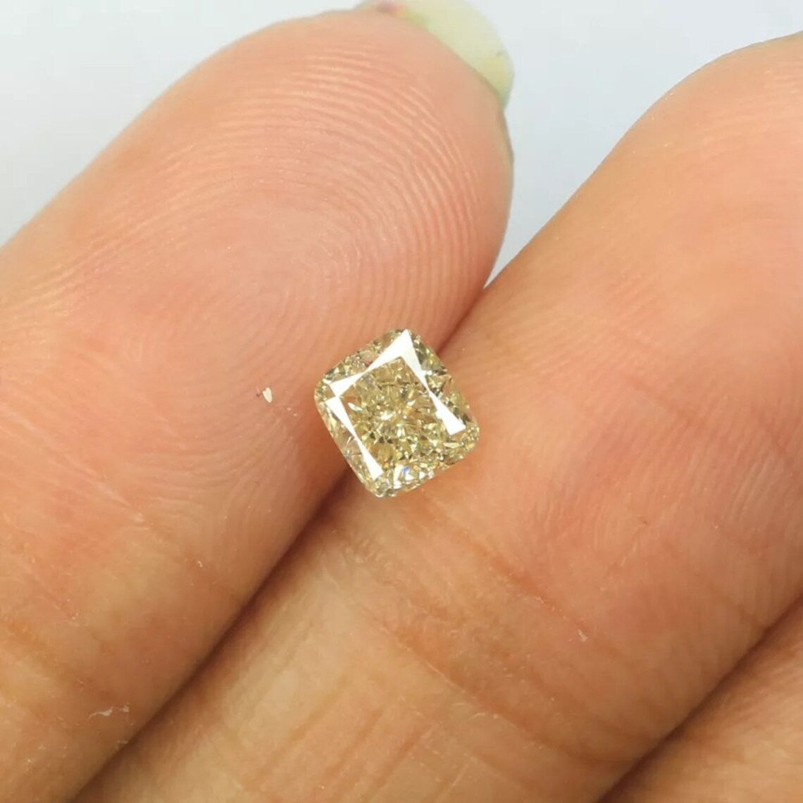 0.60 Ct Natural Loose Cushion Diamond Light Yellow Color Diamond 4.70 MM Natural Diamond Yellow Color Cushion Brilliant Cut Diamond QN9833