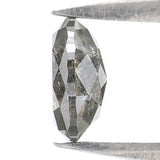 Natural Loose Oval Diamond, Salt And Pepper Oval Diamond, Natural Loose Diamond, Oval Rose Cut Diamond, 0.72 CT Oval Shape Diamond L2951