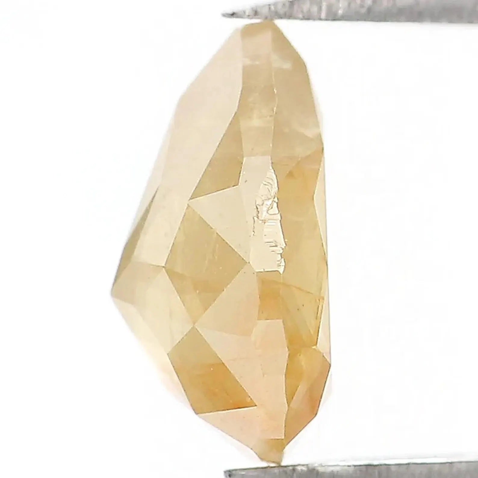 1.01 Ct Natural Loose Pear Shape Diamond Yellow Color Pear Diamond 7.40 MM Natural Loose Yellow Color Diamond Pear Rose Cut Diamond NQ1755