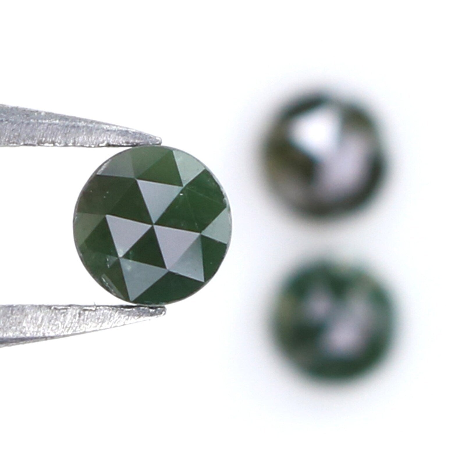 0.77 CT Natural Loose Round Rose Cut Diamond Dark Green Color Round Cut Diamond 3.85 MM Natural Loose Round Rose Cut Shape Diamond N8071