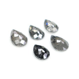 Natural Loose Pear Diamond, Salt And Pepper Pear Diamond, Natural Loose Diamond, Pear Rose Cut Diamond, 0.56 CT Pear Cut Diamond KR2665