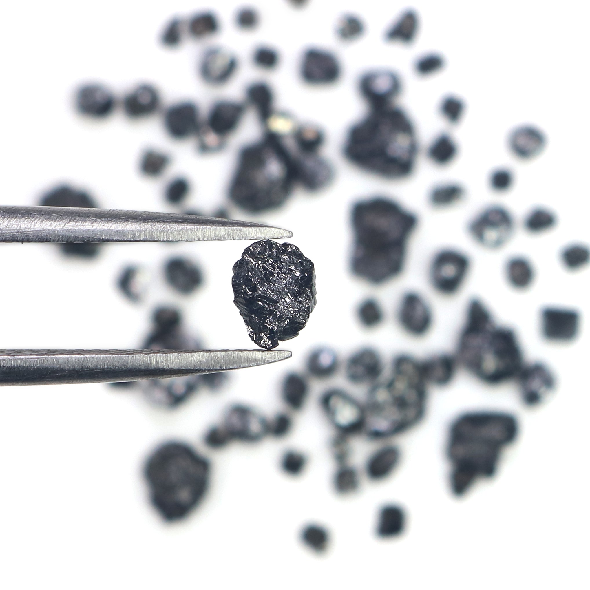 Natural Loose Rough Uncut Diamond Black Color Raw Uncut Diamond 1.20 to 6.00 MM 10.00 Ct Lot Rough Black Color Irregular Cut Diamond Q89