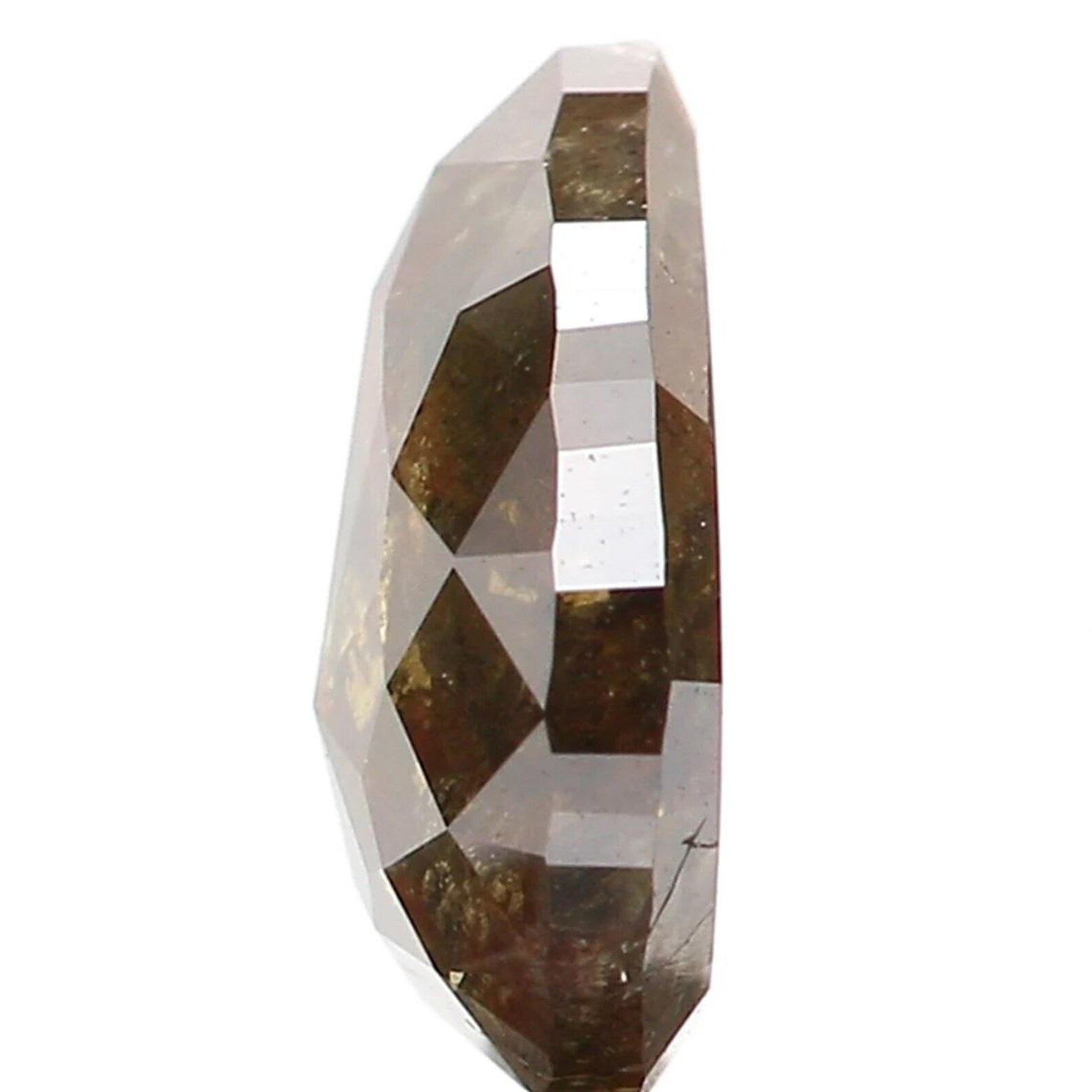 0.76 CT Natural Loose Pear Shape Diamond Yellow Color Pear Diamond 7.05 MM Natural Loose Diamond Brown Color Pear Rose Cut Diamond NQ998