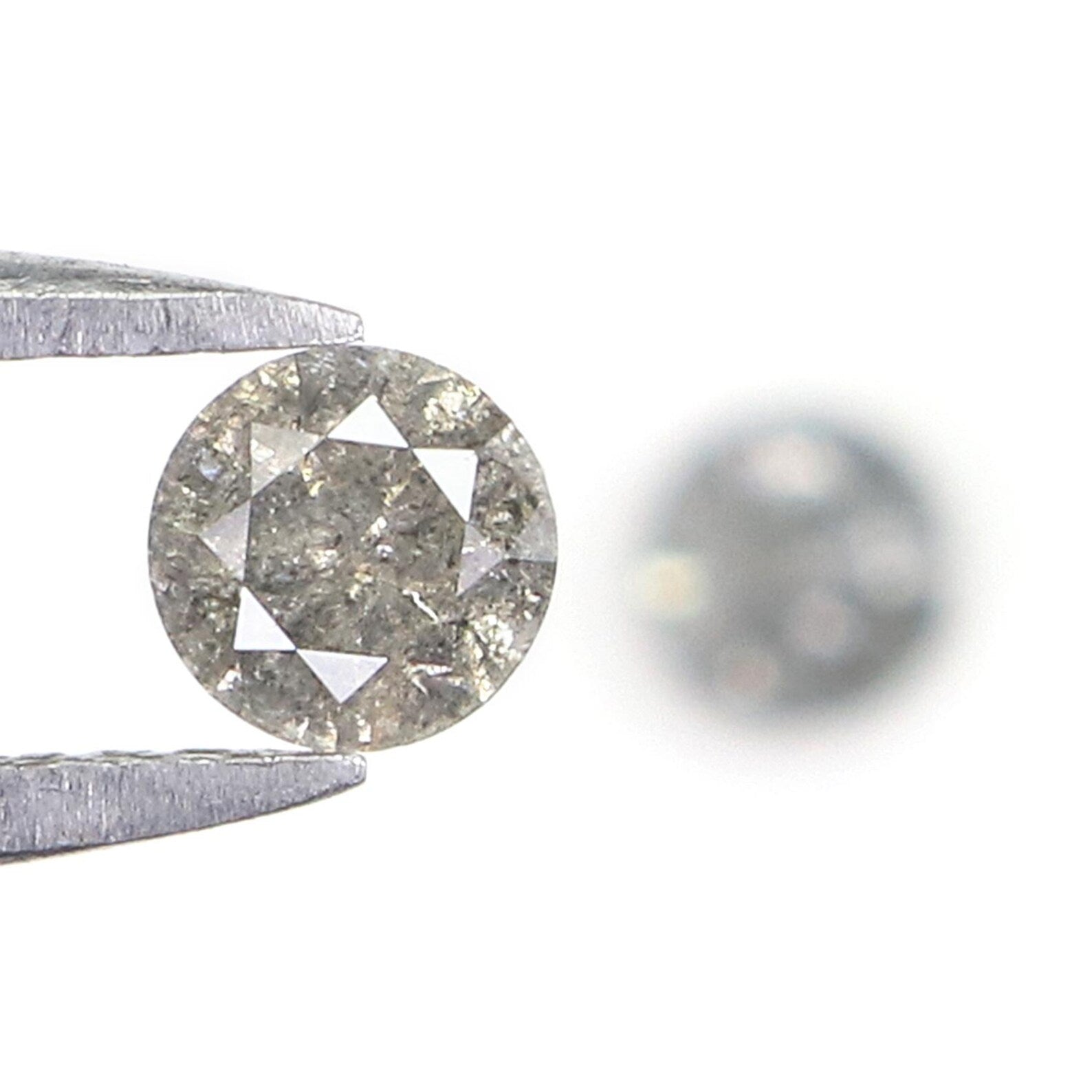 0.48 CT Natural Loose Round Shape Diamond Salt And Pepper Round Cut Diamond 3.90 MM Natural Loose Diamond Round Brilliant Cut Diamond NQ2411