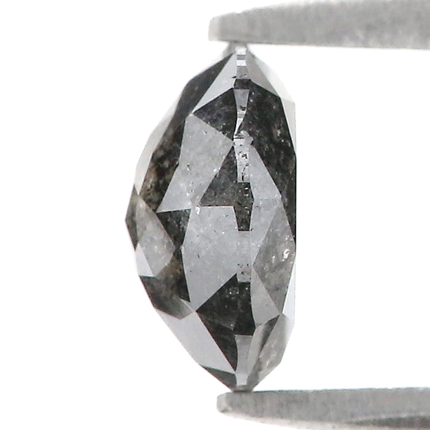 1.23 Ct Natural Loose Round Rose Cut Diamond Black Color Rose Cut Diamond 6.80 MM Natural Loose Salt And Pepper Rose Cut Diamond LQ1167