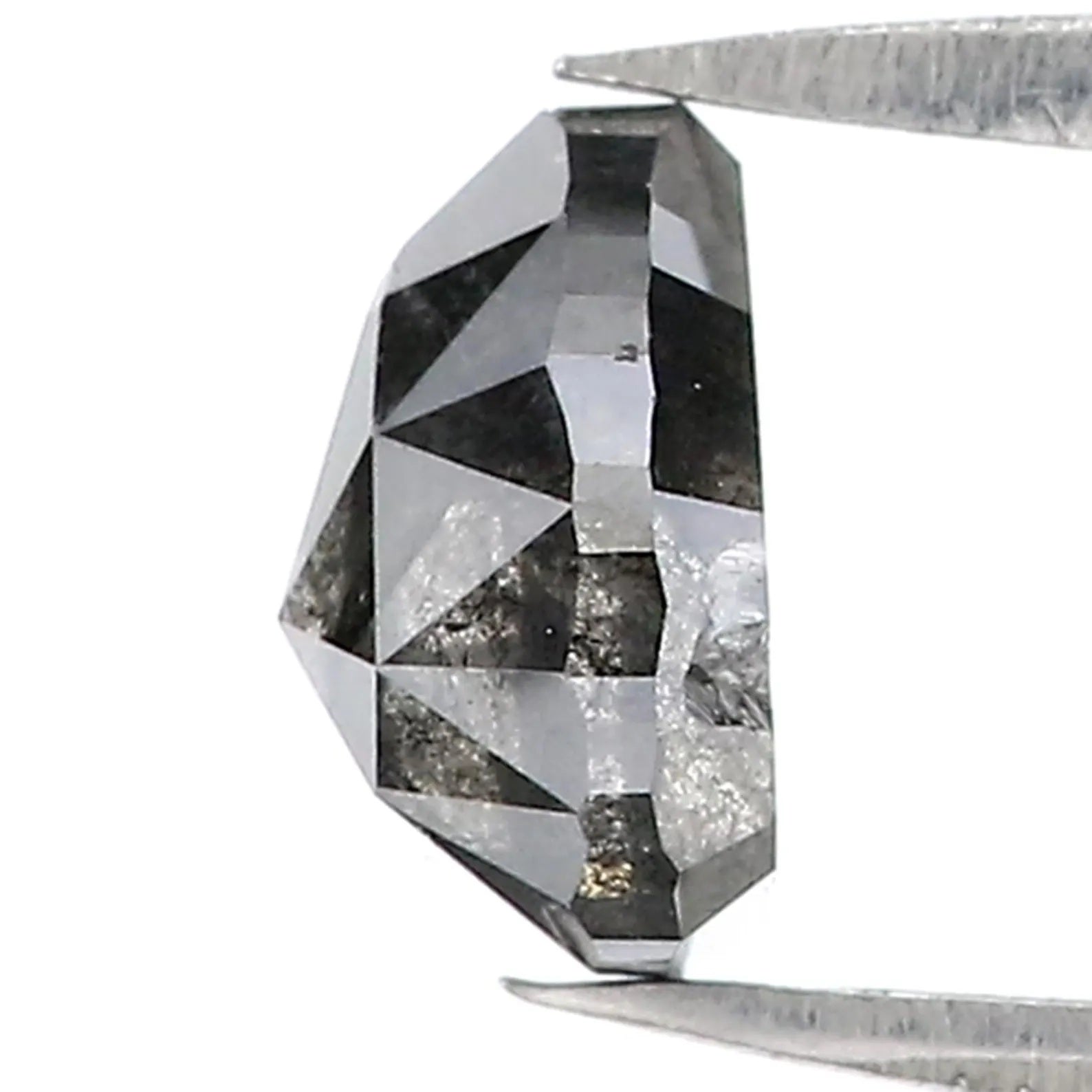 1.56 CT Natural Loose Pear Shape Diamond Salt And Pepper Pear Cut Diamond 7.40 MM Natural Loose Diamond Pear Shape Rose Cut Diamond QN9477