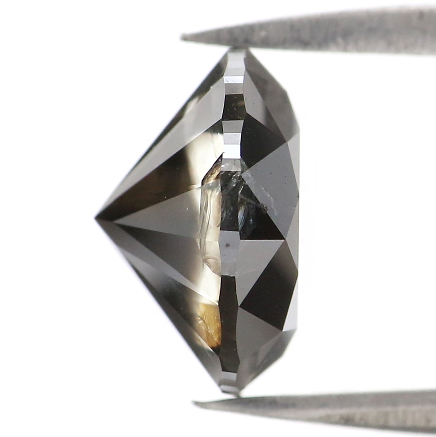 2.93 CT Natural Loose Round Shape Diamond Black Grey Color Round Shape Diamond 9.00 MM Salt And Pepper Round Brilliant Cut Diamond QL389