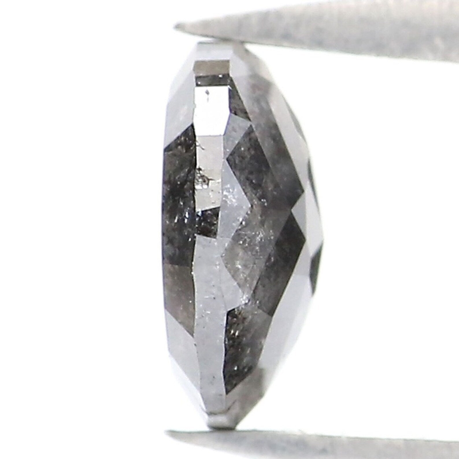 0.89 CT Natural Loose Round Rose Cut Diamond Salt And Pepper Round Cut Diamond 6.25 MM Natural Loose Black Grey Round Shape Diamond NQ1972