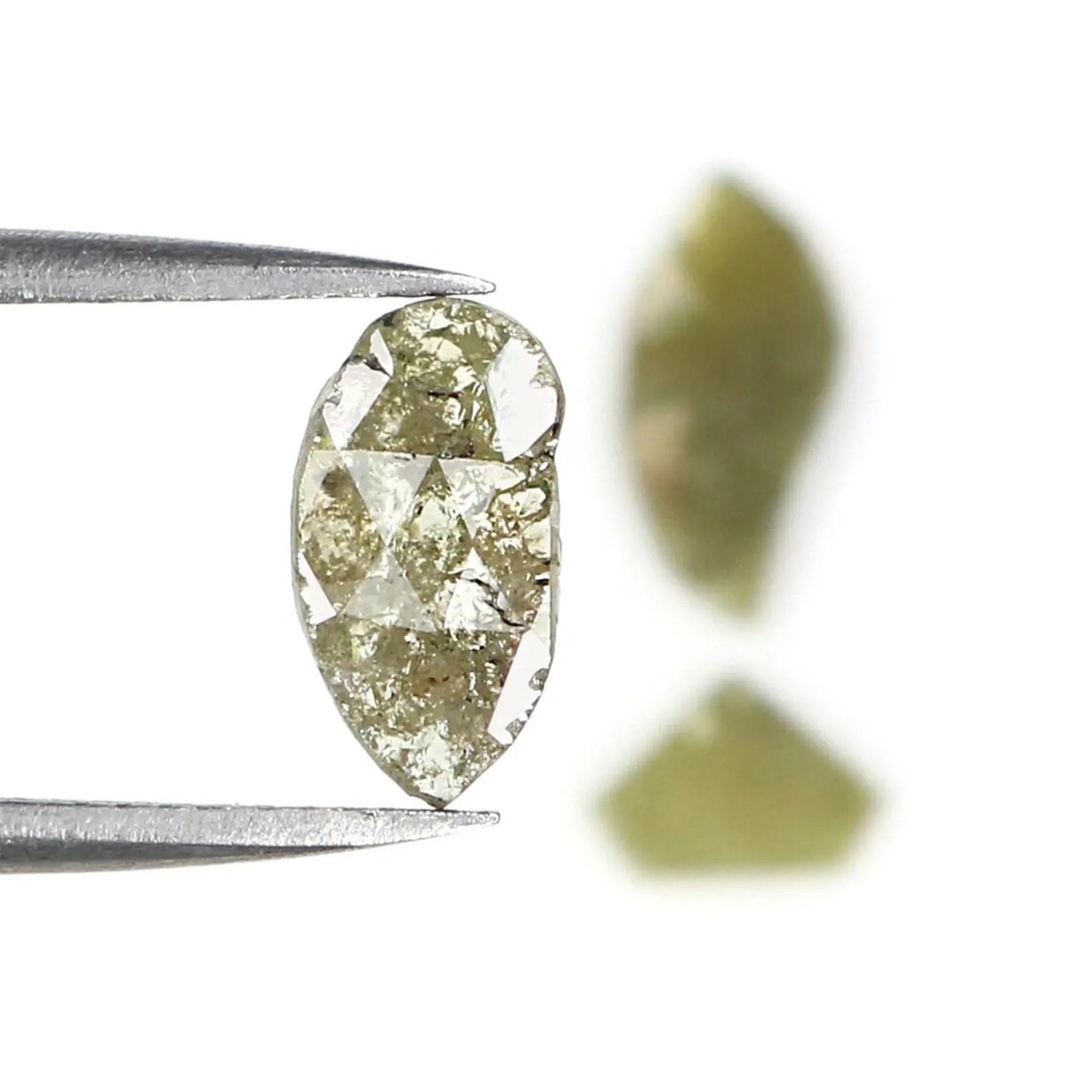 2.17 CT Natural Loose Slice Shape Diamond Yellow Color Slice Cut Diamond 6.60 MM Natural Diamond Yellow Color Slice Rose Cut Diamond NQ7852