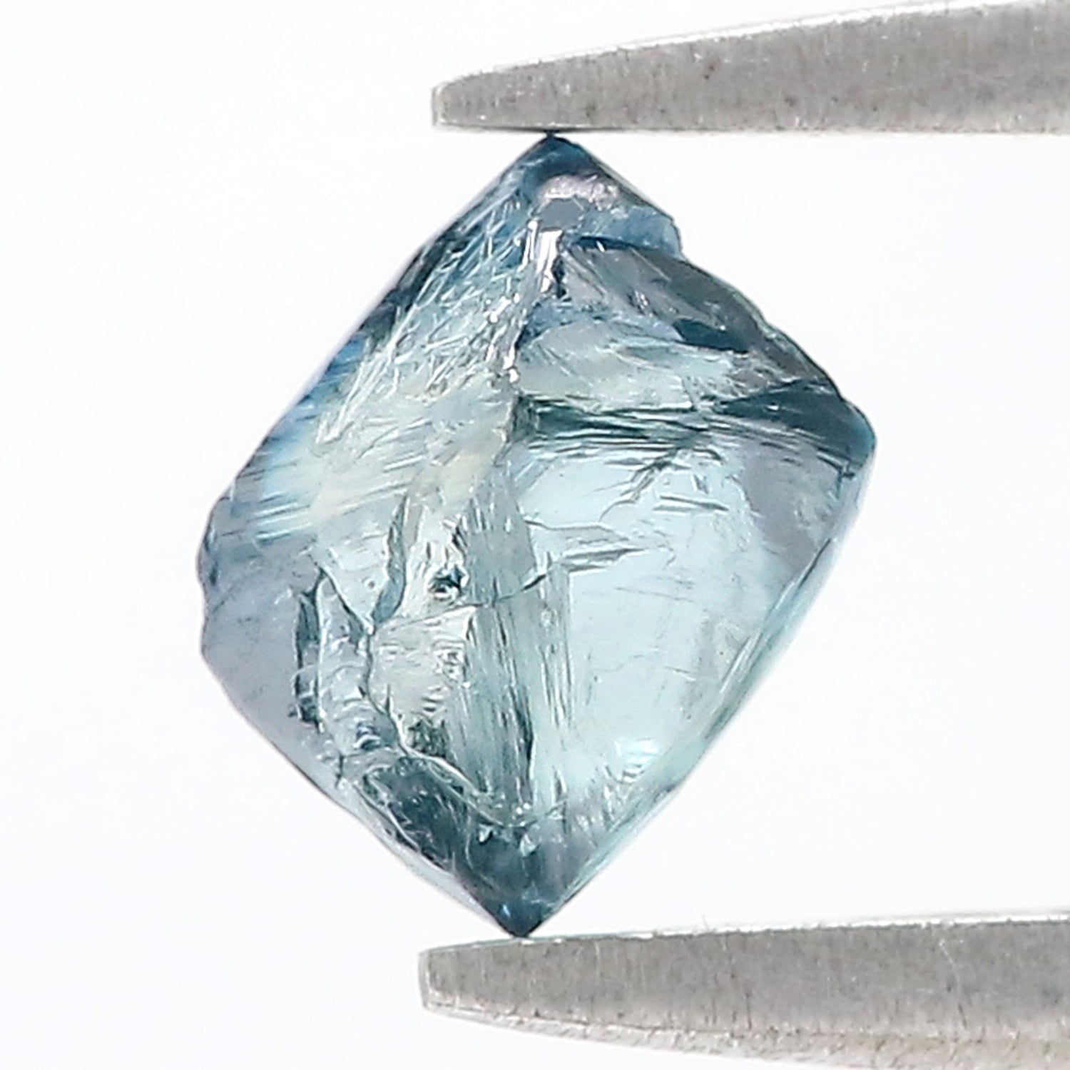 1.20 CT Natural Loose Rough Shape Diamond Blue Color Rough Cut Diamond 6.85 MM Natural Loose Blue Diamond Rough Irregular Cut Diamond L3554