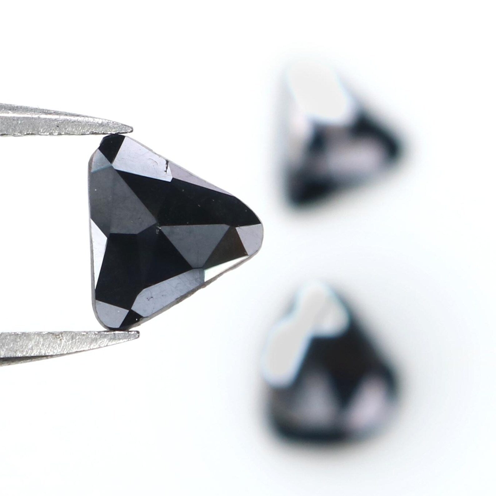 0.88 CT Natural Loose Slice Shape Diamond Black Color Slice Cut Diamond 6.10 MM Natural Loose Black Color Slice Rose Cut Diamond NQ2263