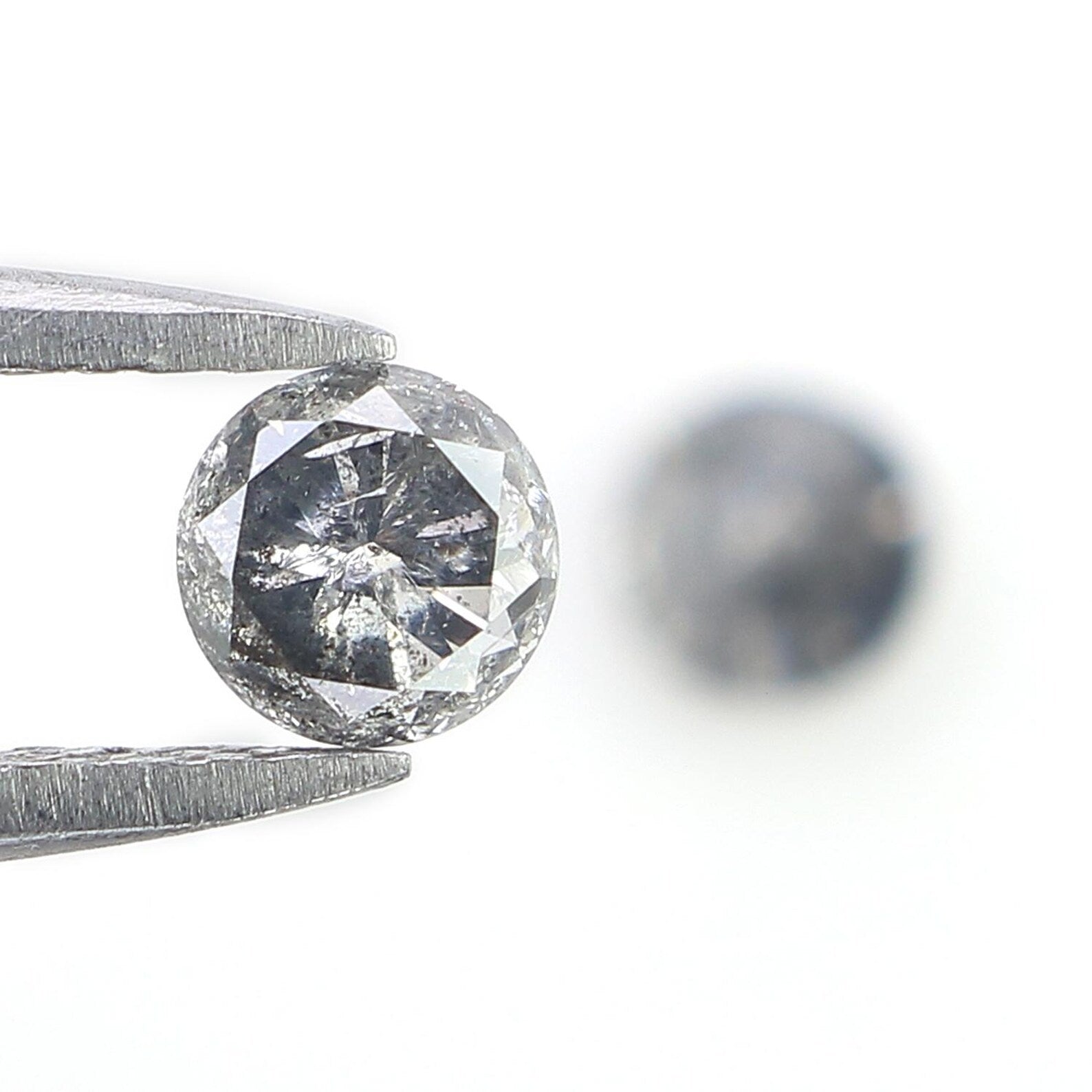 0.73 CT Natural Loose Round Shape Diamond Salt And Pepper Round Cut Diamond 4.10 MM Natural Loose Diamond Round Brilliant Cut Diamond NQ1504