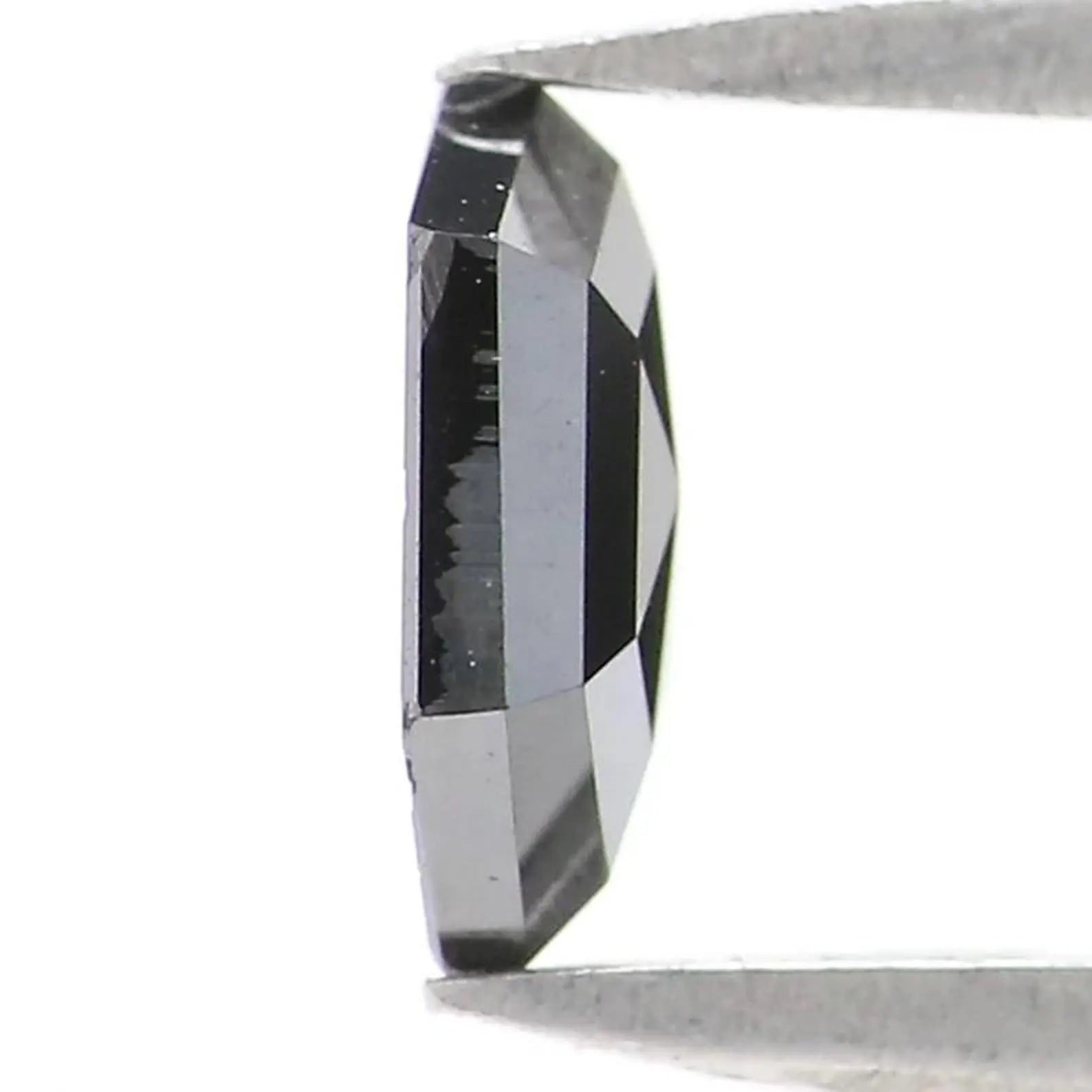 0.47 CT Natural Loose Hexagon Shape Diamond Black Color Hexagon Diamond 6.35 MM Natural Loose Black Color Hexagon Rose Cut Diamond NQ2298