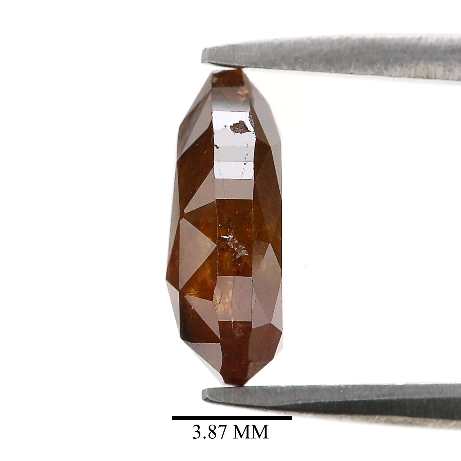 Natural Pear Brown Diamond 2.52 CT Loose Rose Cut Brown Stone 10.45 MM Rustic Diamond Pear Diamond For Custom Engagement Ring L3648