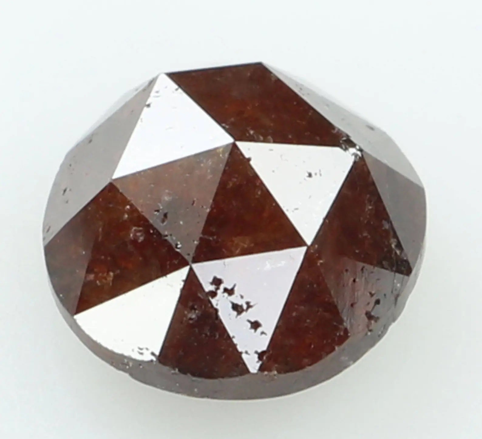 1.53 Ct Natural Loose Diamond Round Rose Cut Brown Color I3 Clarity 6.75 MM N7315