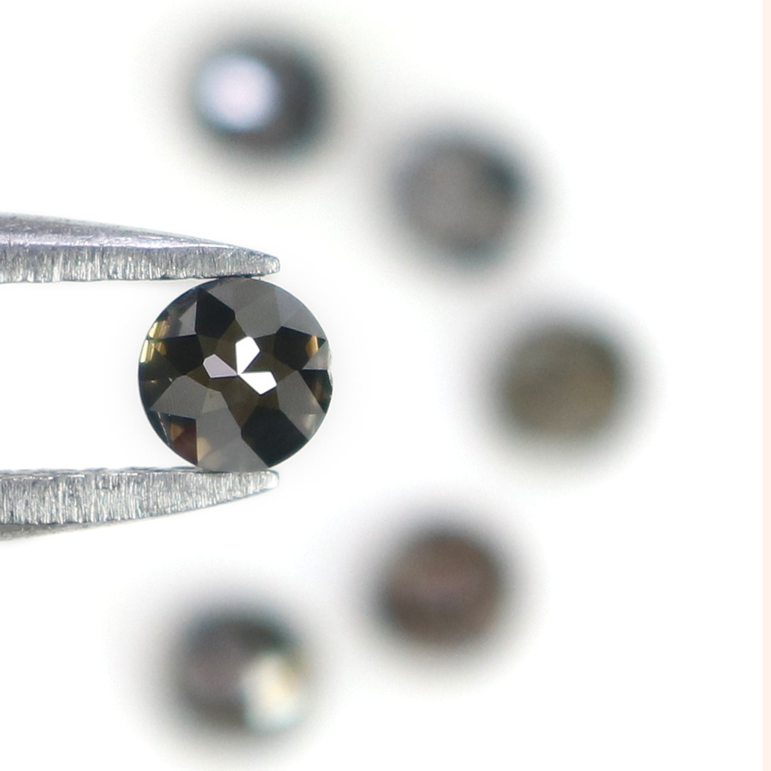 1.04 Ct Natural Loose Round Rose Cut Diamond Salt And Pepper Round Diamond 3.10 MM Natural Black Grey Color Round Rose Cut Diamond KR1379