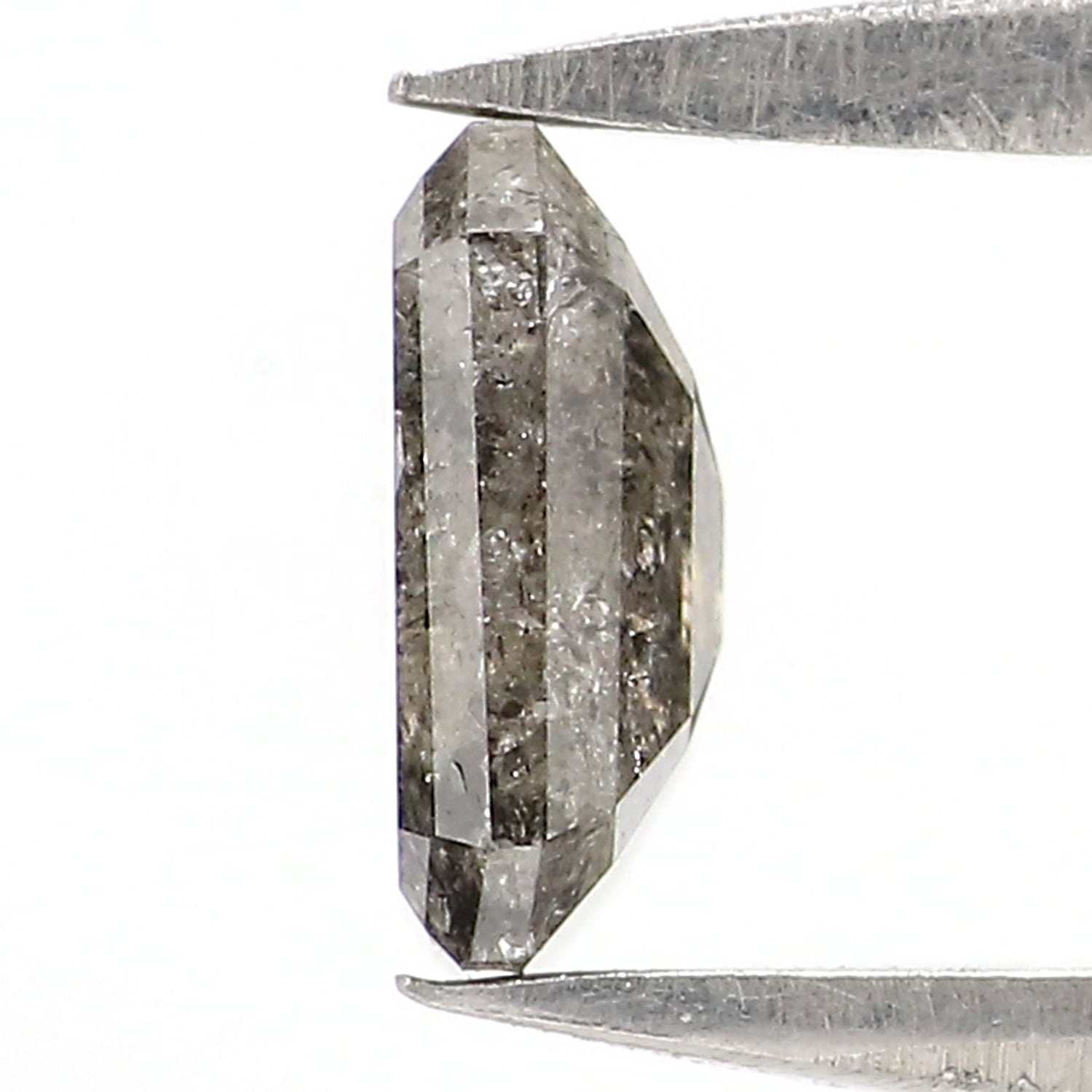 0.69 CT Natural Loose Emerald Shape Diamond Salt And Pepper Emerald Cut Diamond 6.15 MM Natural Black Grey Emerald Rose Cut Diamond LQ2945