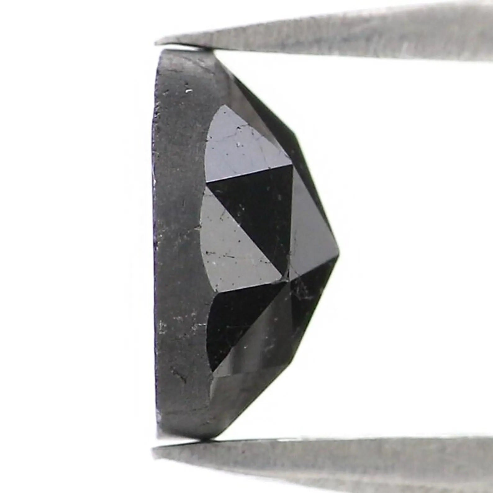 1.56 Ct Natural Loose Round Shape Diamond Black Color Round Cut Diamond 7.35 MM Natural Diamond Black Color Round Rose Cut Diamond NQ1680