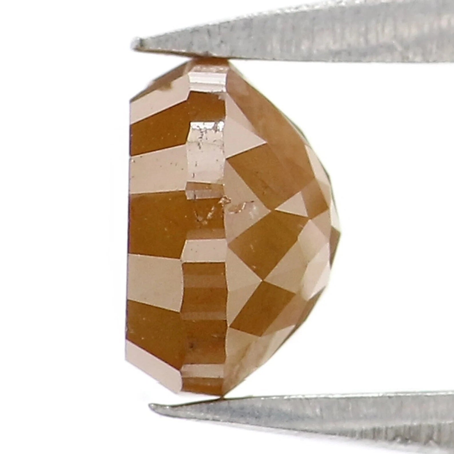 0.89 CT Natural Loose Round Shape Diamond Yellow Brown Color Round Cut Diamond 5.35 MM Natural Loose Diamond Round Rose Cut Diamond NQ101