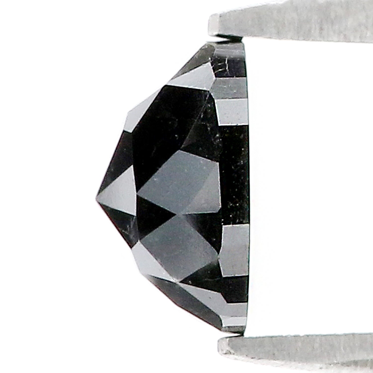 1.31 CT Natural Loose Cushion Shape Diamond Black Color Cushion Rose Cut Diamond 6.80 MM Natural Cushion Shape Black Color Diamond LQ7640