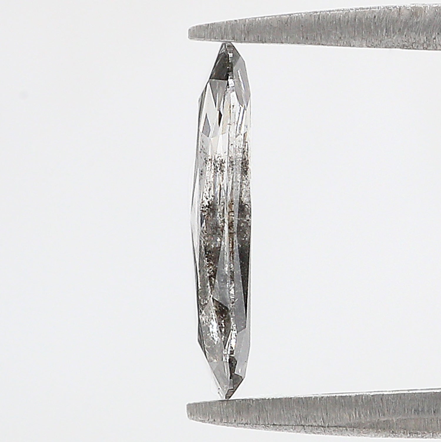 2.41 CT Cushion Rose Cut Salt And Pepper Lab Grown 11.75 MM Loose Diamond CVD Fancy Black Grey Color Lab Created Antique Cut Diamonds L3526