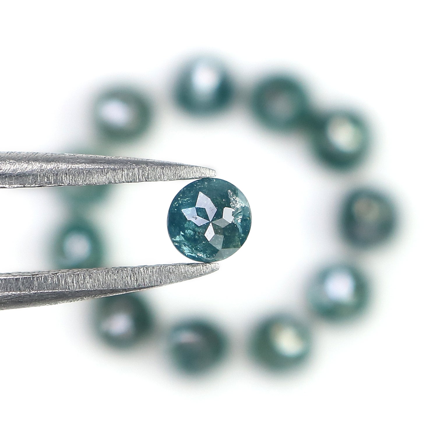 2.62 CT Natural Loose Round Rose Cut Diamond Blue Color Round Shape Diamond 3.30 MM Natural Loose Blue Color Round Rose Cut Diamond LQ5057