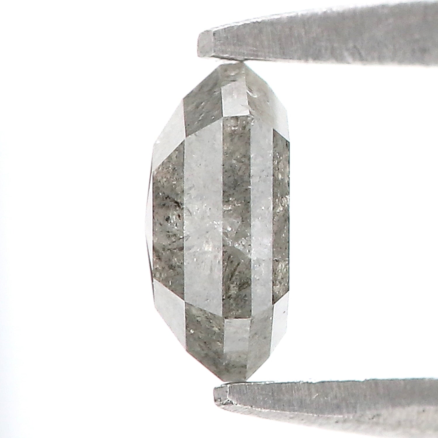 0.64 CT Natural Loose Hexagon Shape Diamond Salt And Pepper Hexagon Cut Diamond 5.75 MM Natural Grey Color Hexagon Rose Cut Diamond LQ809