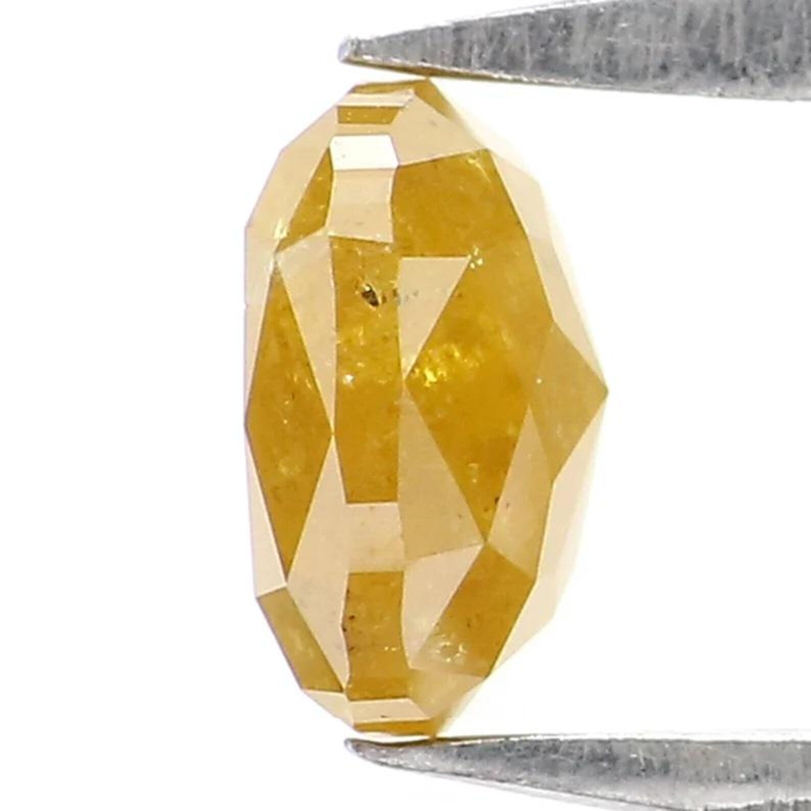 0.72 CT Natural Loose Cushion Shape Diamond Yellow Color Cushion Cut Diamond 5.60 MM Natural Diamond Yellow Cushion Rose Cut Diamond NQ2407