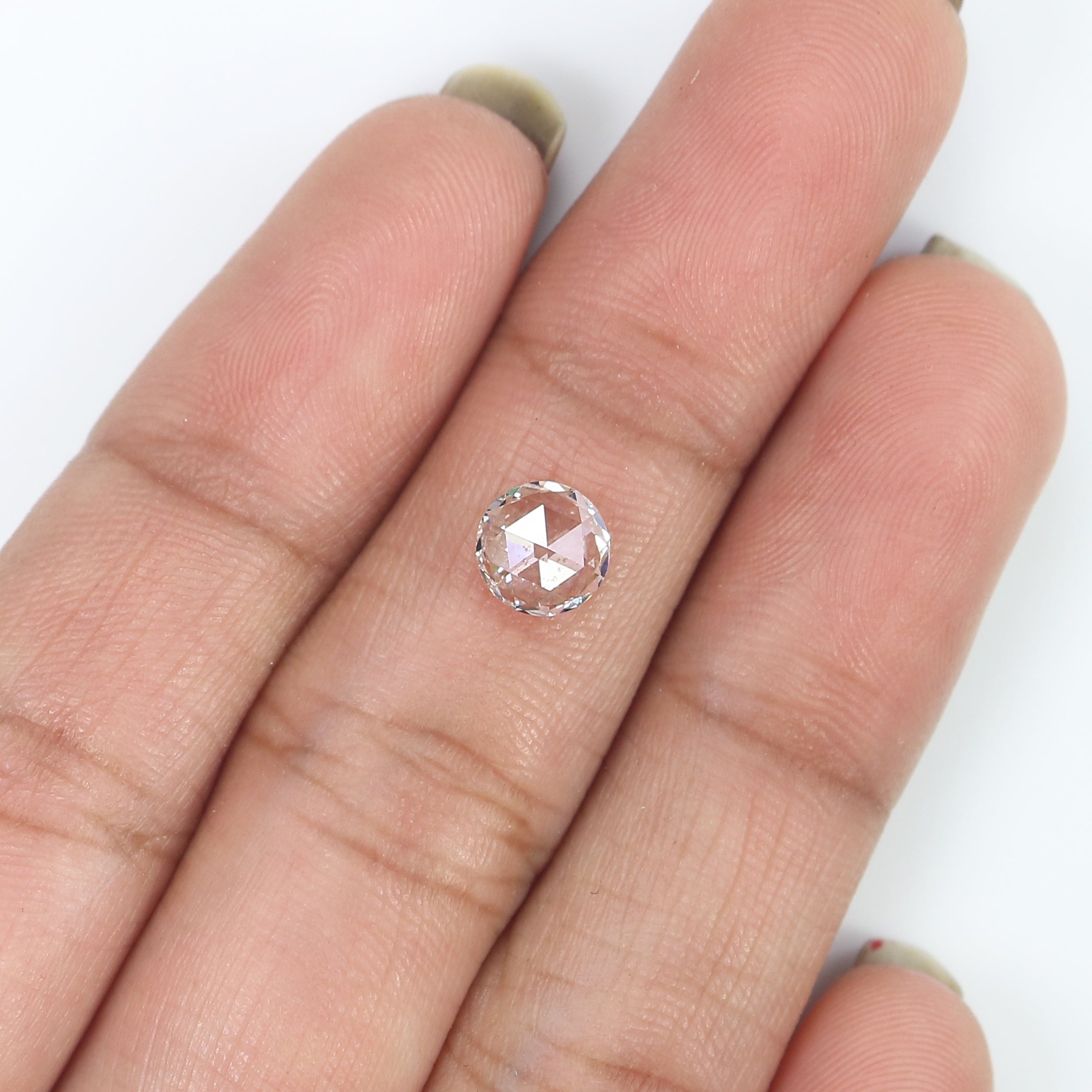 5.00 mm, 5.50 mm, 6.00 mm, Round Rose Cut Lab Grown CVD Diamond Lab Created Loose Diamond for Engagement Ring Q113