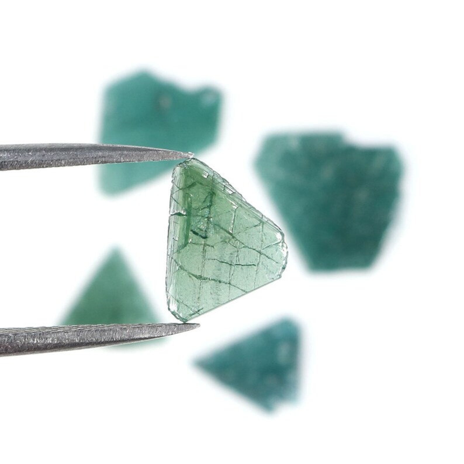 2.11 CT Natural Loose Slice Shape Diamond Blue Color Slice Diamond 7.50 MM Natural Slice Diamond Irregular Cut Slice Shape Diamond NQ367