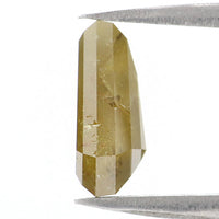 Natural Loose Coffin Diamond, Yellow Color Coffin Diamond Natural Loose Diamond Coffin Rose Cut Diamond 1.95 CT Coffin Shape Diamond KDL9830