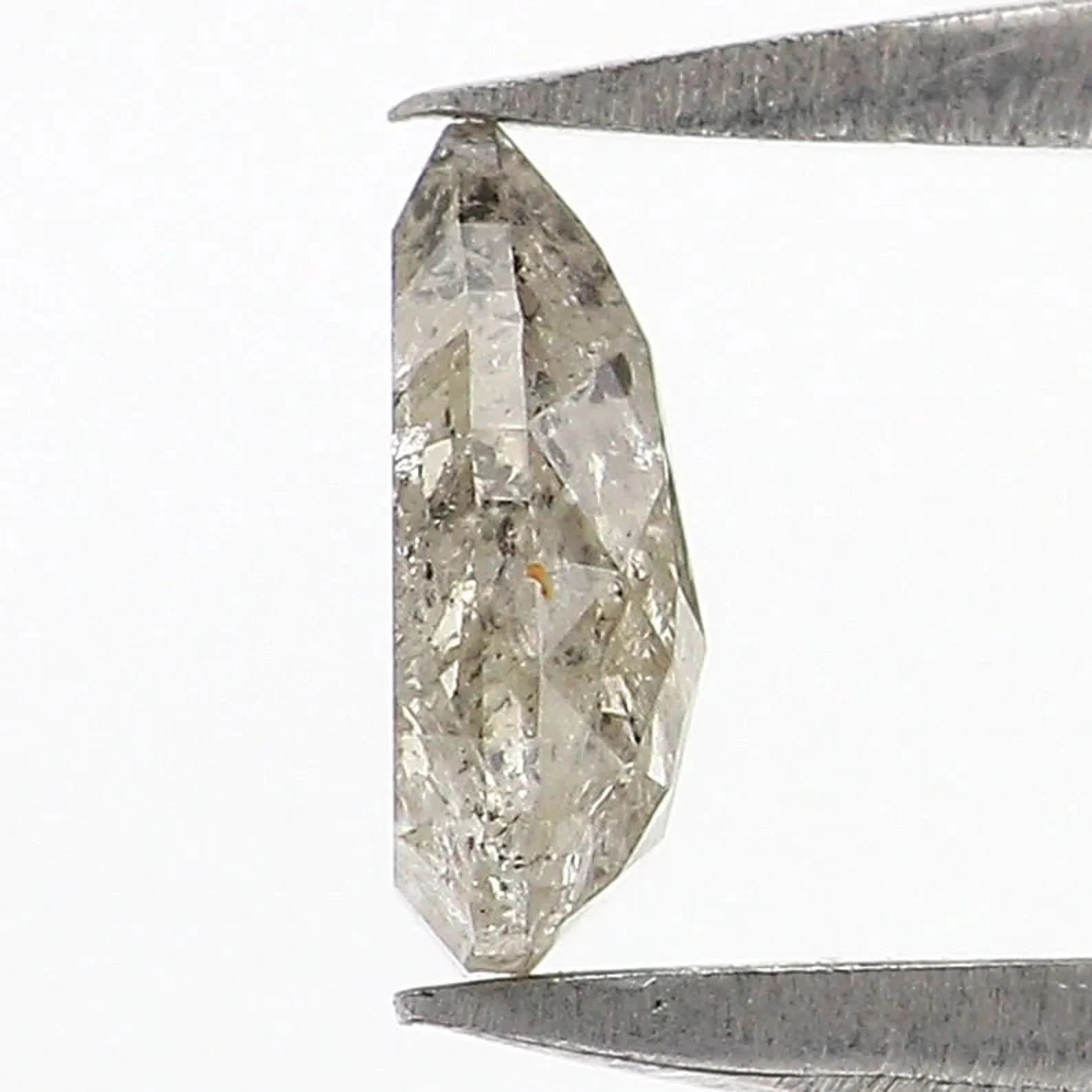 0.35 CT Natural Loose Pear Shape Diamond Salt And Pepper Pear Diamond 5.70 MM Natural Diamond Black Grey Color Pear Rose Cut Diamond NQ1040