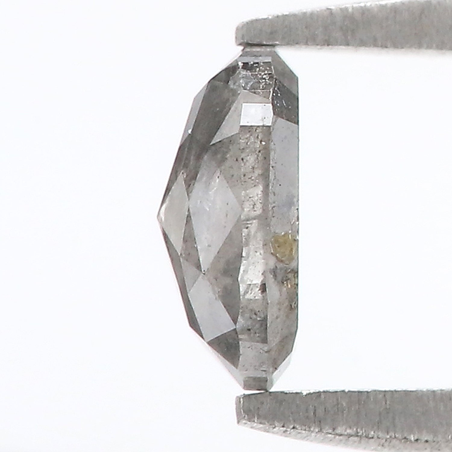 0.64 CT Natural Loose Oval Shape Diamond Salt And Pepper Oval Cut Diamond 6.10 MM Natural Black Grey Color Oval Rose Cut Diamond LQ3304