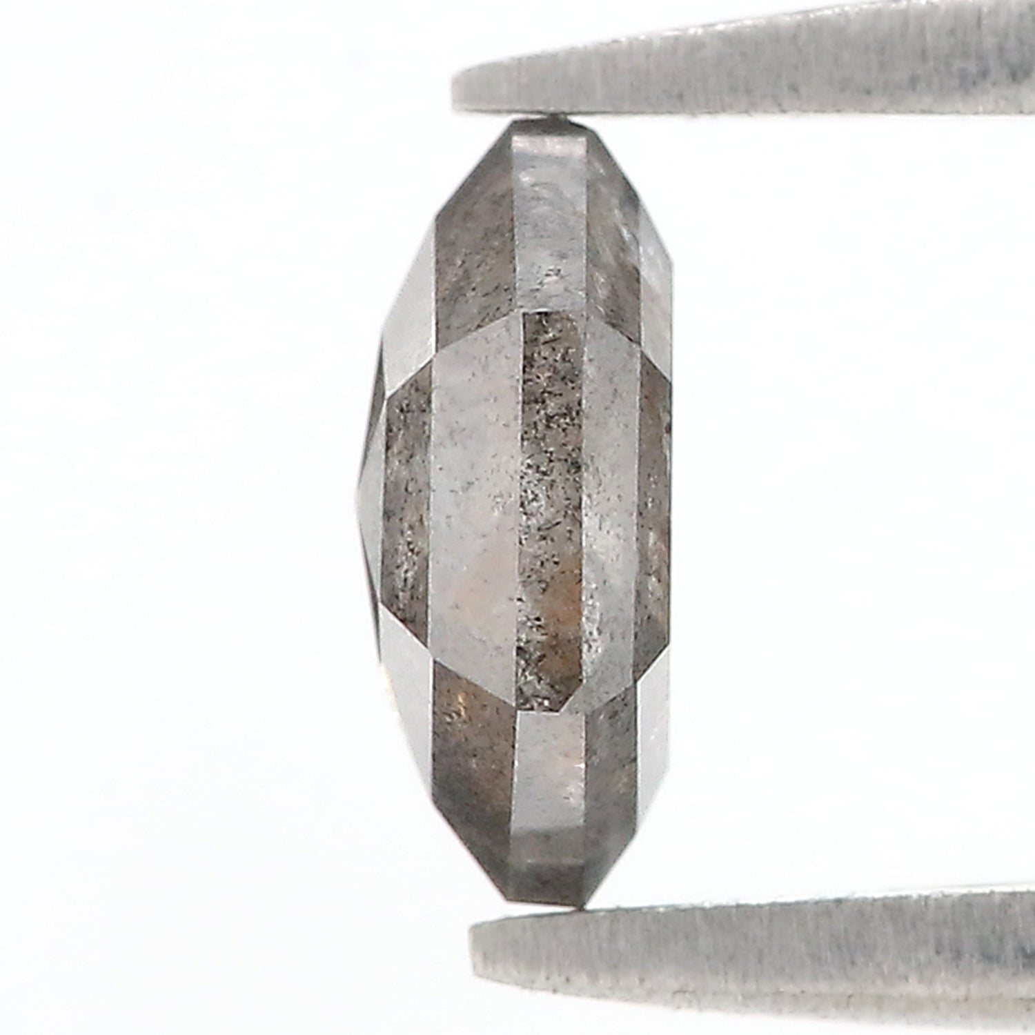 1.24 CT Natural Loose Hexagon Shape Diamond Salt And Pepper Hexagon Diamond 7.50 MM Natural Black Grey Color Hexagon Rose Cut Diamond L3600